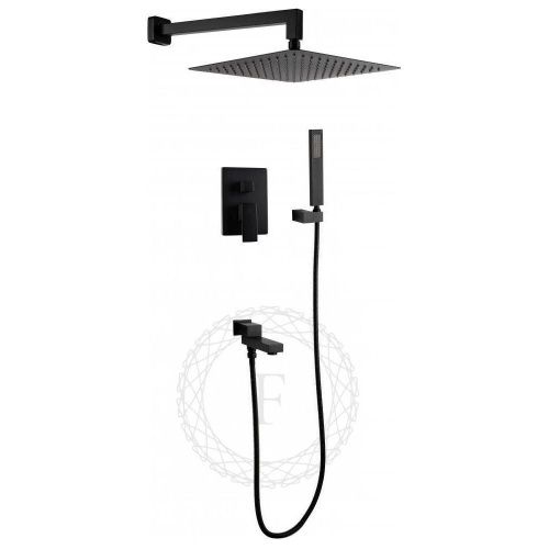 Душевая система Filarete FL1040BL встраиваемая в стену цвет черный - фото 2