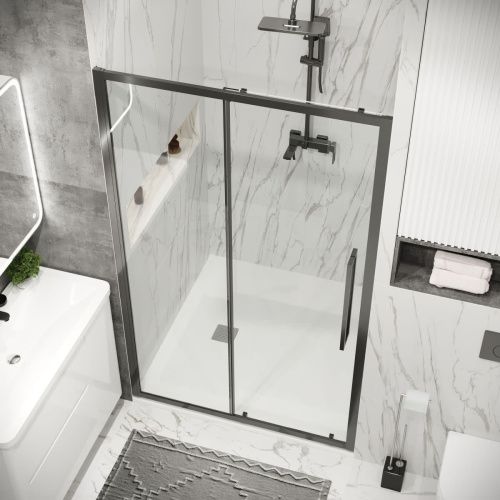 Душевая дверь Grossman Cosmo 100.K33.02.120.42.00 120х195 стекло прозрачное профиль графит - фото 5