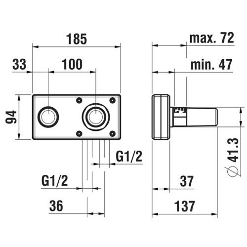 Система скрытого монтажа однорычажных смесителей Laufen Simibox HF574049000000 - фото 2