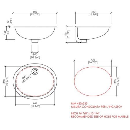 Раковина керамическая Devon Devon Over and under counter basins 2RALS50 50х40 встраиваемая цвет белый без отверстий под смеситель