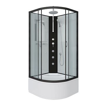 Душевая кабина Niagara Classic 67091414BKTG 100х100 четверть круга без крыши ориентация универсальная