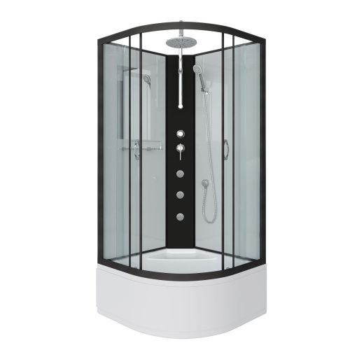 Душевая кабина Niagara Classic 67091414BKTG 100х100 четверть круга без крыши ориентация универсальная