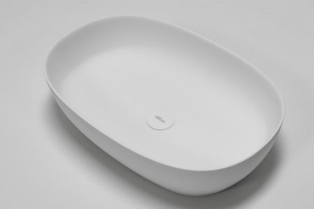 Раковина из искусственного камня Abber Stein AS2633 60х40 накладная цвет белый без отверстий под смеситель