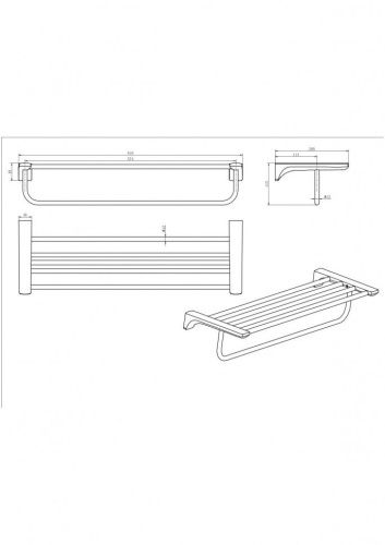 Полотенцедержатель CeramaLux Monelli 70010 - фото 2