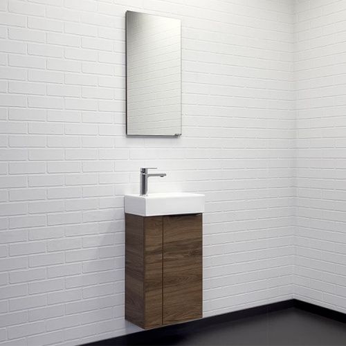 Тумба с раковиной Comforty Асти 00-00015420CF 40х20 подвесная цвет коричневый - фото 5