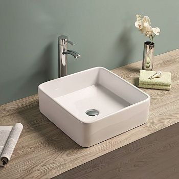 Раковина керамическая Art&Max AM-7050-D 40х40 накладная цвет белый