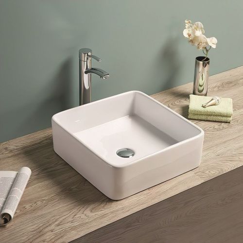 Раковина керамическая Art&Max AM-7050-D 40х40 накладная цвет белый