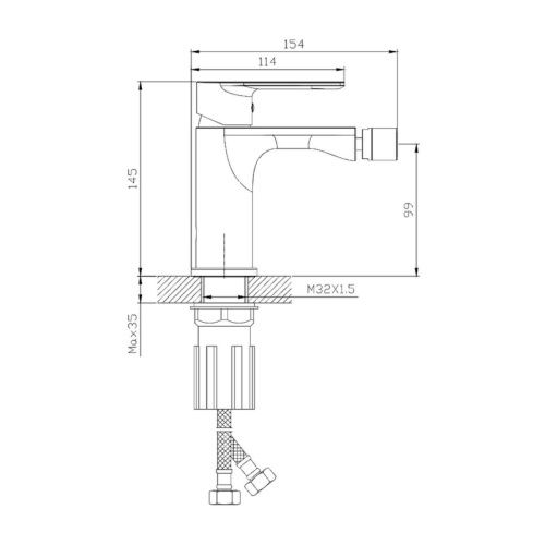 Смеситель Splenka S05 S05.50 на биде хром - фото 3