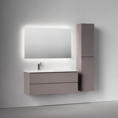 Тумба под раковину Sancos SNOB R SNR120LSM 120х40 подвесная цвет серый - фото 2