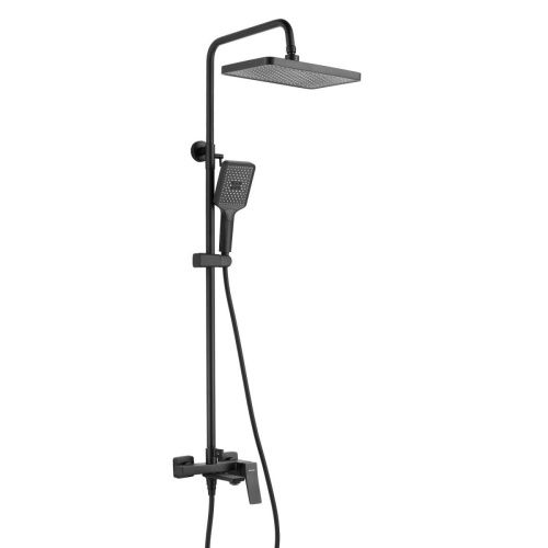 Душевая стойка Shevanik S4436H настенная цвет черный - фото 2