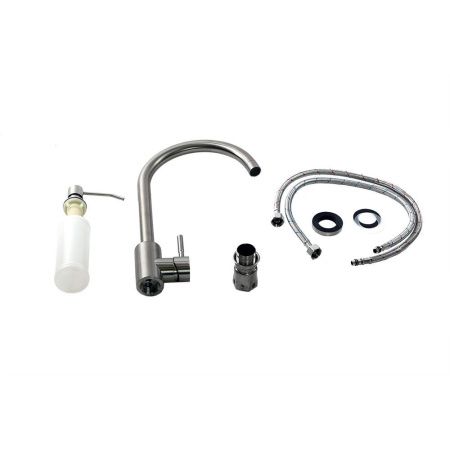 Кухонная мойка Melana ProfLine D6045H+4 сатин 60х45 цвет серый поверхность полированная