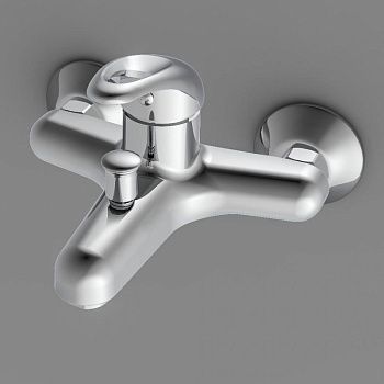 Смеситель для ванны и душа Dorff Comfort D8010000 настенный хром