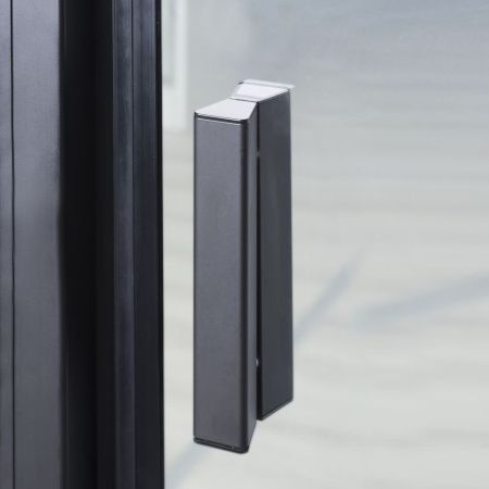 Душевая дверь Wasserkraft Elbe 74P 74P05 120х200 стекло прозрачное профиль черный