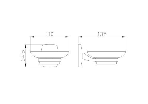 Мыльница с держателем Wonzon & Woghand Porto WW-1201 - фото 2