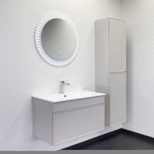 Тумба с раковиной Comforty Мадрид 00-00018685CF 80х50 подвесная цвет серый - фото 4