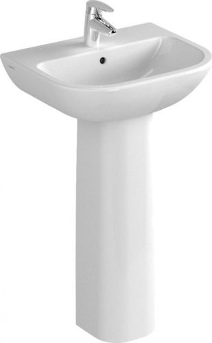 Раковина из сантехнического фарфора Vitra S20 5502B003-0001 60х40 подвесная цвет белый 1 отверстие под смеситель - фото 3