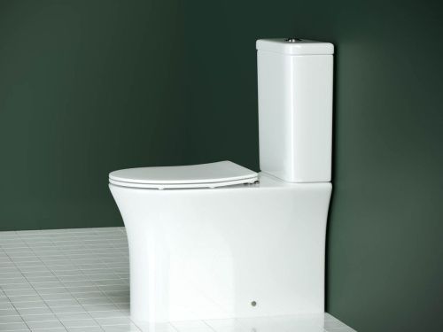 Унитаз напольный с бачком Ceramica Nova STAR CN1904 белый с сиденьем микролифт безободковый душевой смыв - фото 4