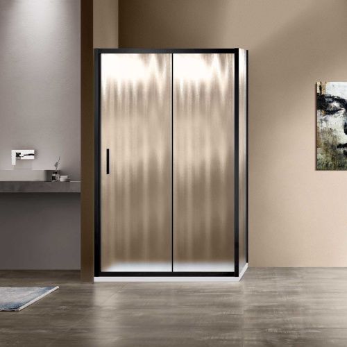 Душевой уголок Vincea Garda VSR-1G9012CHB 120х90 стекло текстурное профиль хром без поддона