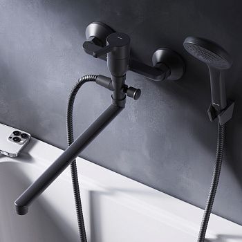 Смеситель для ванны и душа Am.Pm X-Joy S F85B90122 настенный черный