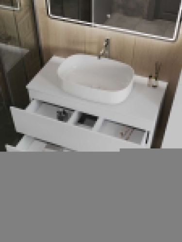 Тумба с раковиной Orange Line Li-100TuwMDF+B07-540W 100х50 - фото 4