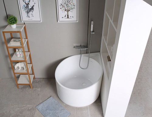 Ванна акриловая Abber AB9305 95х95 угловая четверть круга с каркасом - фото 2