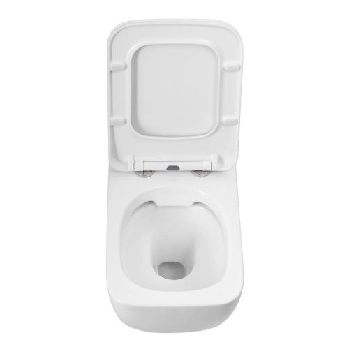 Унитаз подвесной Art&Max Maxima AM010CHR/AM010SC белый с сиденьем микролифт каскадный смыв - фото 5