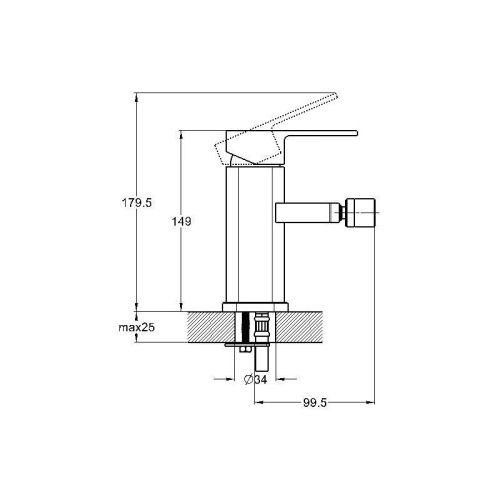 Смеситель G.Lauf NEB NEB2-A123 на биде хром - фото 3