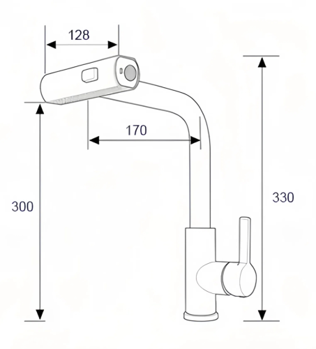 Смеситель для кухни BOCH MANN SOPHIA GR BM10433 на мойку серый - фото 5