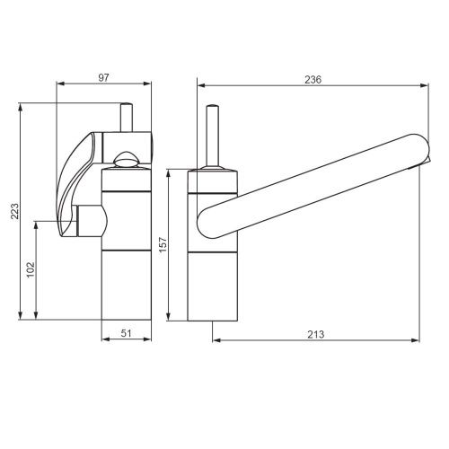 Смеситель Damixa Arc 290217264 на раковину никель - фото 5