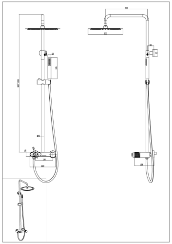 Смеситель Boheme Stick 129-CB.4 напольный медь - фото 2