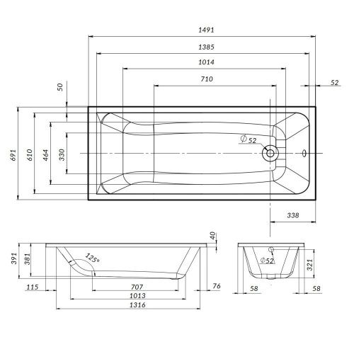 Каркас для ванны Am.Pm Gem W90A-150-070W-R - фото 3