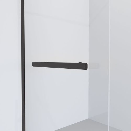 Душевая перегородка Niagara Nova NG-681-90BLACK 90х195 стекло прозрачное профиль черный - фото 4