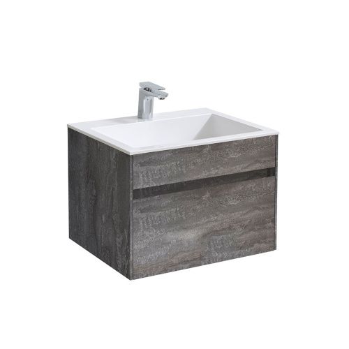 Тумба под раковину Vincea Chiara VMC-2C600GS 60х50 подвесная цвет серый - фото 5