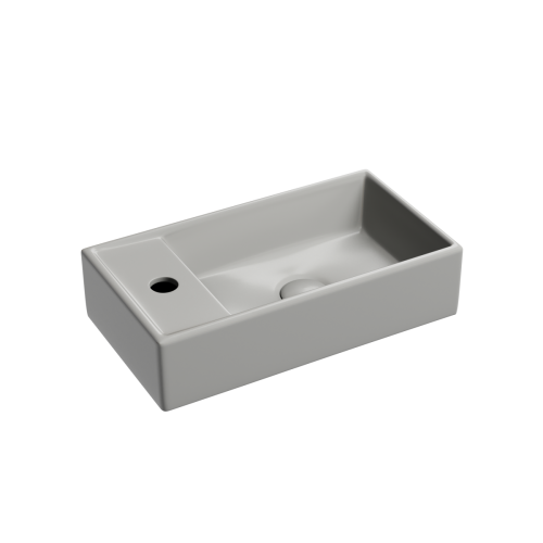 Раковина из сантехнического фарфора Ceramica Nova ELEMENT CN6051RMH 40х20 подвесная цвет черный 1 отверстие под смеситель - фото 2