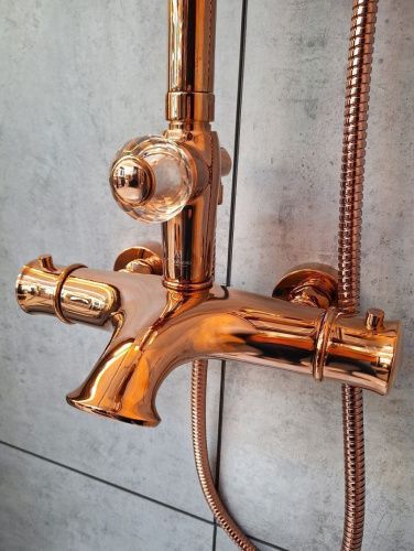 Душевая стойка AltroBagno Beatrice AltroBagnoBeatrice030423ROr настенная цвет розовое золото - фото 3