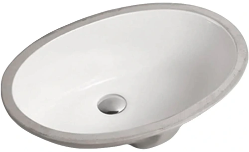 Раковина керамическая Gid Integrado 71154 60х40 встраиваемая цвет белый без отверстий под смеситель - фото 2