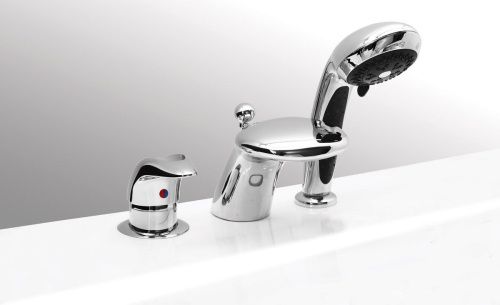 Смеситель ASD Garda Гл000027291 на борт ванны черный - фото 2