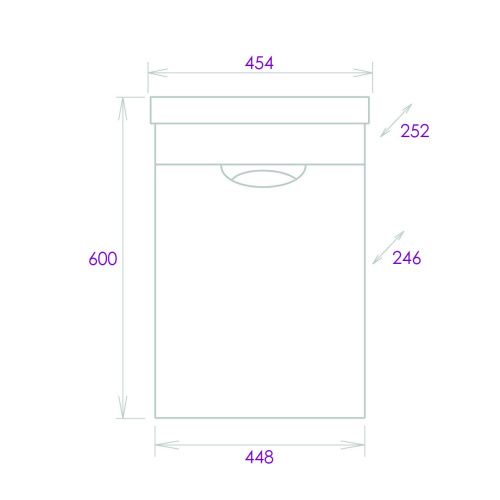 Тумба под раковину Onika Комо 104507 50х30 подвесная цвет белый - фото 3