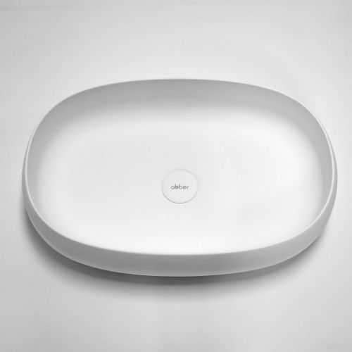 Раковина из искусственного камня Abber Stein AS2632 60х40 накладная цвет белый без отверстий под смеситель - фото 4