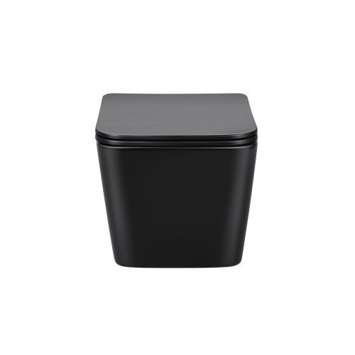 Унитаз подвесной Vincea Q-Line VT1-12MB черный с сиденьем микролифт безободковый душевой смыв - фото 3