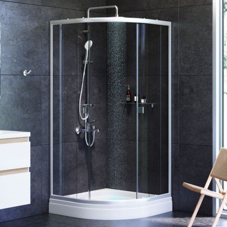 Душевой уголок Am.Pm X-Joy W88G-205-090MT64 90х90 стекло прозрачное профиль хром без поддона