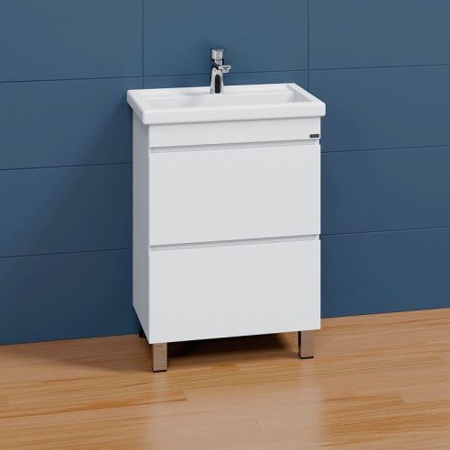 Тумба под раковину СанТа Марс 700291 60х40 напольная цвет белый - фото 2