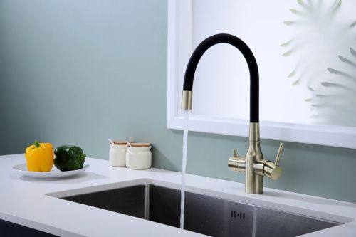 Смеситель для кухни Paulmark SALIX Sa213419-BR на мойку бронза - фото 5