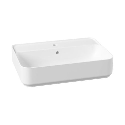 Раковина из сантехнического фарфора Lavinia Boho Bathroom Sink Slim 33311008 60х40 накладная цвет белый 1 отверстие под смеситель - фото 3