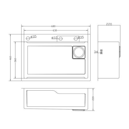 Кухонная мойка Melana ProfLine D6846B+6 графит 70х45 цвет серый поверхность матовая