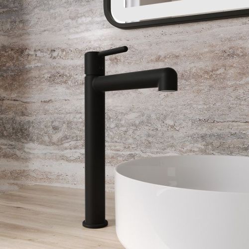 Смеситель IDDIS Aiger AIGBL01i01 на столешницу черный - фото 2