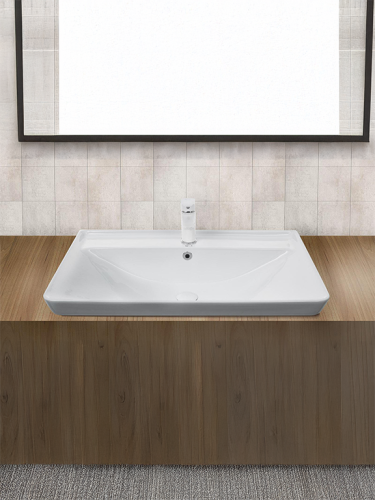 Раковина из сантехнического фаянса WeltWasser WW SK 10000004637 50 см встраиваемая цвет белый 1 отверстие под смеситель - фото 4