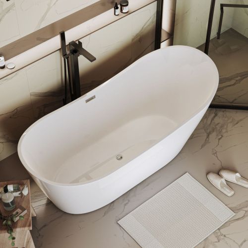 Ванна акриловая Grossman Galaxy GR-2102 170х75 отдельностоящая овальная с каркасом - фото 5