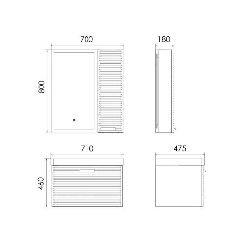 Тумба с раковиной Comforty Танжер 00-00019565CF 70х50 подвесная цвет белый - фото 2