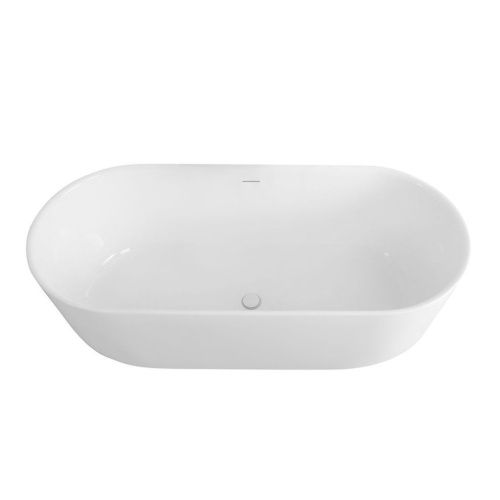 Ванна акриловая Art&Max Genova AM-GENOVA-1700-770 170х80 отдельностоящая овальная - фото 5